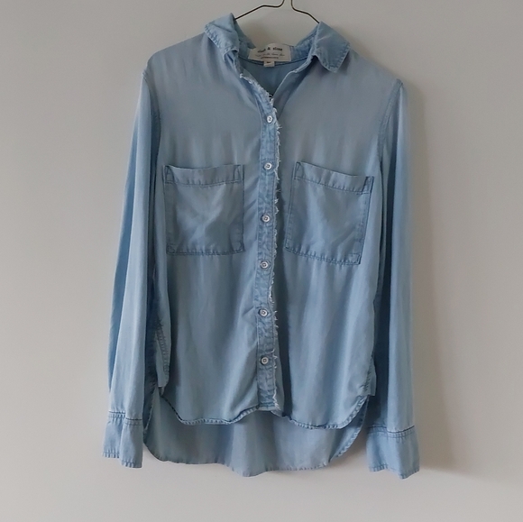Cloth & stone chambray botton down shirt size XS - Picture 1 of 5